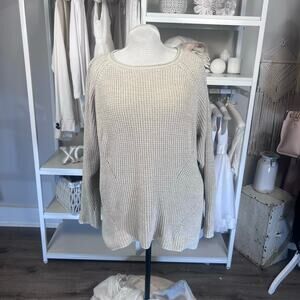Style & Co Women's Size 3X Beige Knit Long Sleeve Sweater pullover #3219